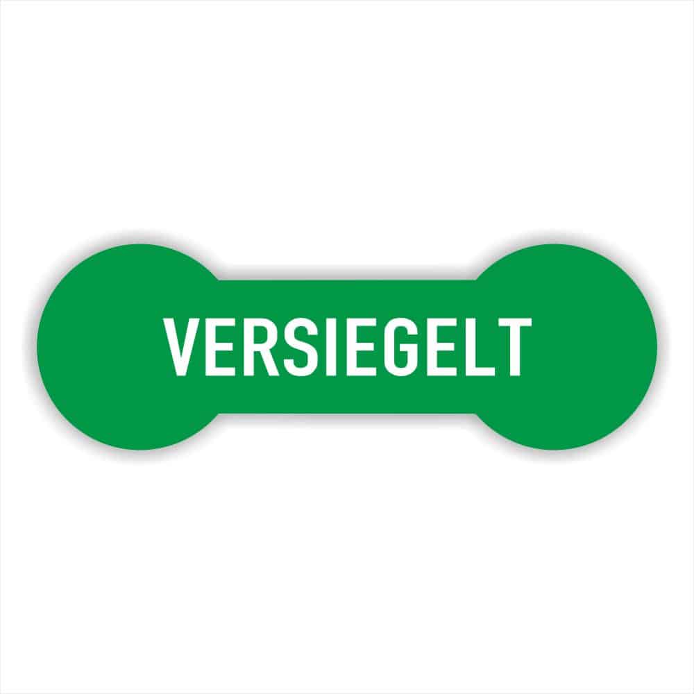 Versiegelt Sicherheitssiegel in farbe grün