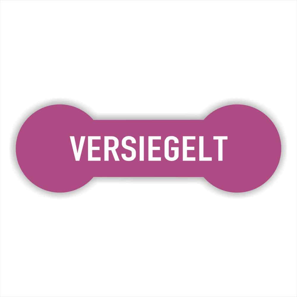 Versiegelt Sicherheitssiegel in farbe lila