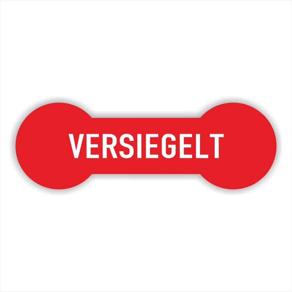 Versiegelt Sicherheitssiegel Etiketten-rot