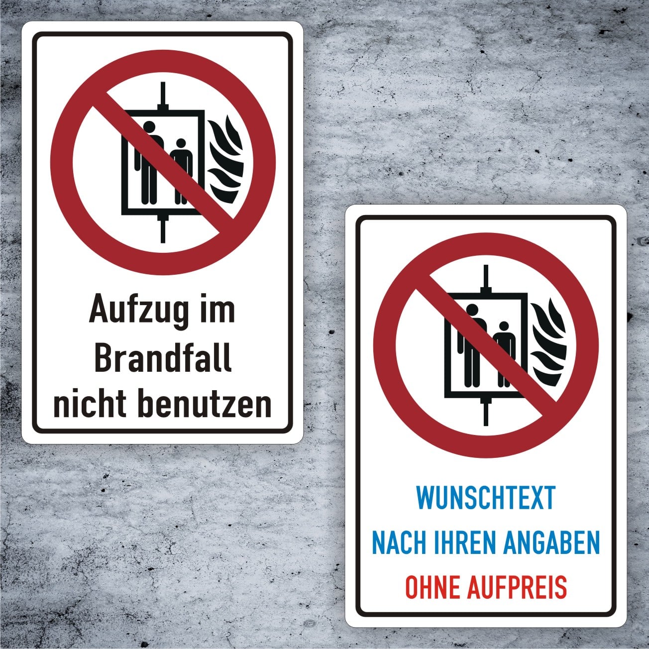 Brandfall-Sicherheitsschild ISO 7010 P020 – Aufzug nicht benutzen