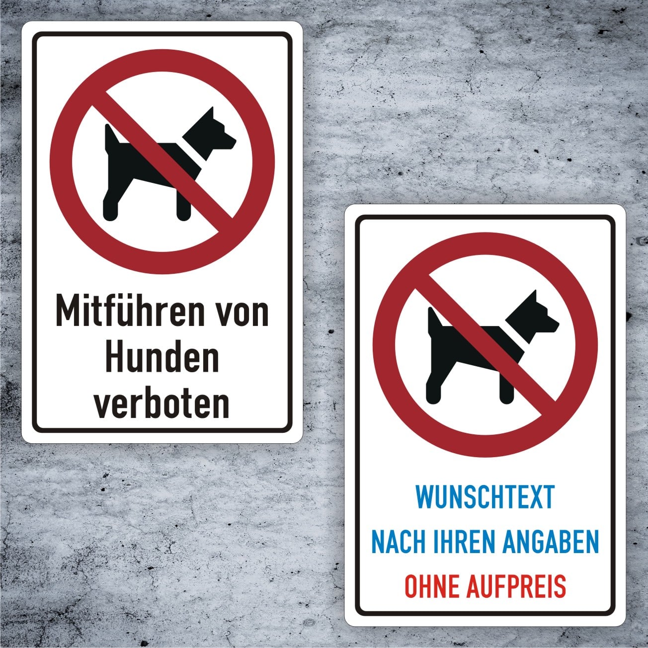 Hunde Verbotsschild ISO 7010 P021 – Alu oder Aufkleber