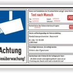 schild videoüberwachung klein