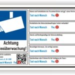 Kamera auf Grundstück Schild