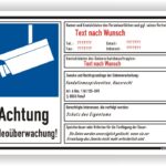 Hinweisschild Videoüberwachung DSGVO Privatgrundstück