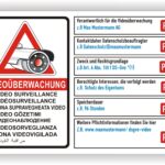 Warnschild Überwachungskamera