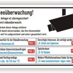 Hinweisschild Videoüberwachung Anlage