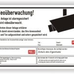 Schild Videoüberwachung Anlage