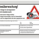 Schild Videoüberwachung Alarm DSGVO