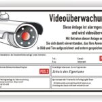 Schild Videoüberwachung Anlage DSGVO