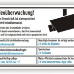 Schild Videoüberwachung Grundstück DSGVO