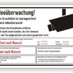 Schild Videoüberwachung DSGVO Alarmgesichert