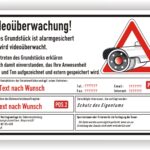 Videoüberwachung Schild DSGVO Grundstück