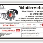 Videoüberwachung Schild Grundstück
