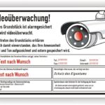 Videoüberwachung Schild Grundstück DSGVO