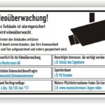 Videoüberwachung Schild Gebäude DSGVO
