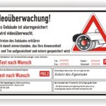 Videoüberwachung Schild Gebäude
