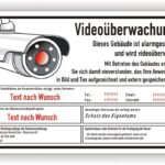 Hinweisschild Videoüberwachung Gebäude DSGVO