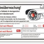 Hinweisschild Videoüberwachung DSGVO Gebäude