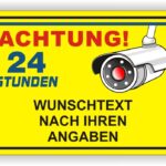 Videoüberwachung Schild personalisiert
