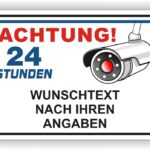 Schild Videoüberwachung personalisiert