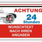 Schild Videoüberwachung Wunschtext