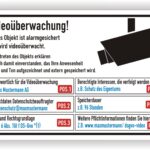 Videoüberwachung Schild DSGVO Objekt