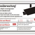 Videoüberwachung Schild, Objekt DSGVO