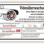 Videoüberwachung Objekt Hinweisschild DSGVO