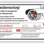 Schild Videoüberwachung Objekt Alarmgesichert