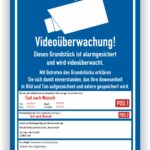 Schild Videoüberwachung Grundstück personalisiert