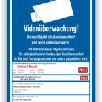 Schild Videoüberwachung Objekt personalisiert