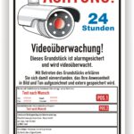 Videoüberwachung Schild Grundstück personalisiert