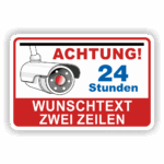 Viedoüberwachung Schild personalisiert