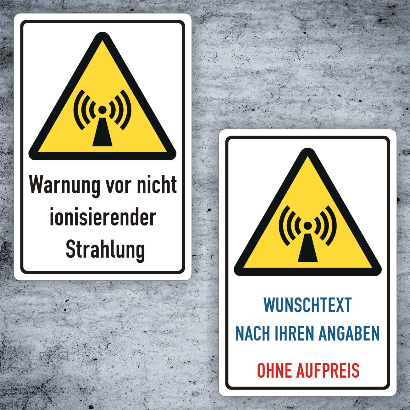 W005 Sicherheitsschild nicht ionisierende Strahlung Kombischild