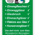 Altglas Aufkleber