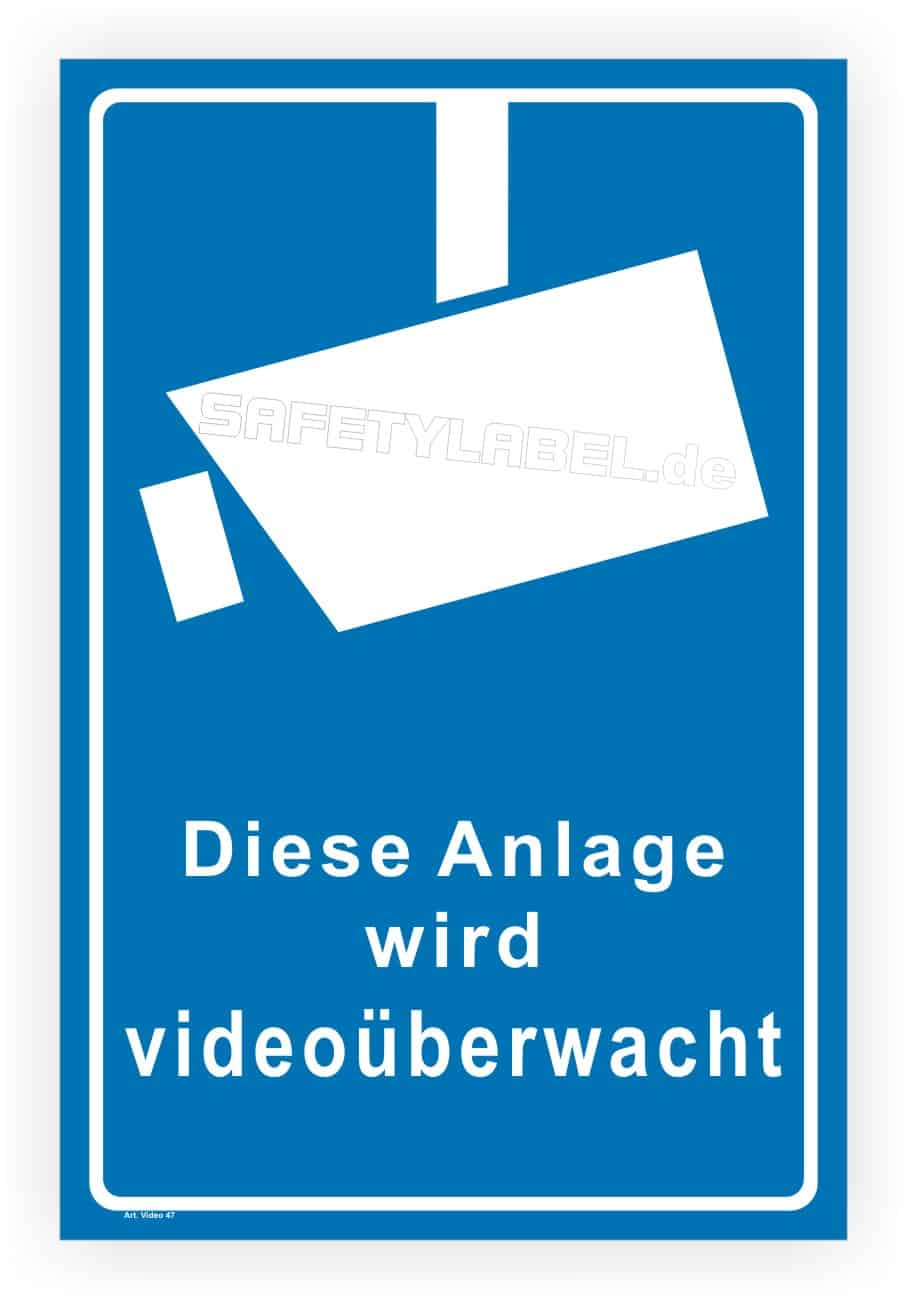 Videoüberwachung Hinweisschild mit Kamerasymbol nach DIN33450