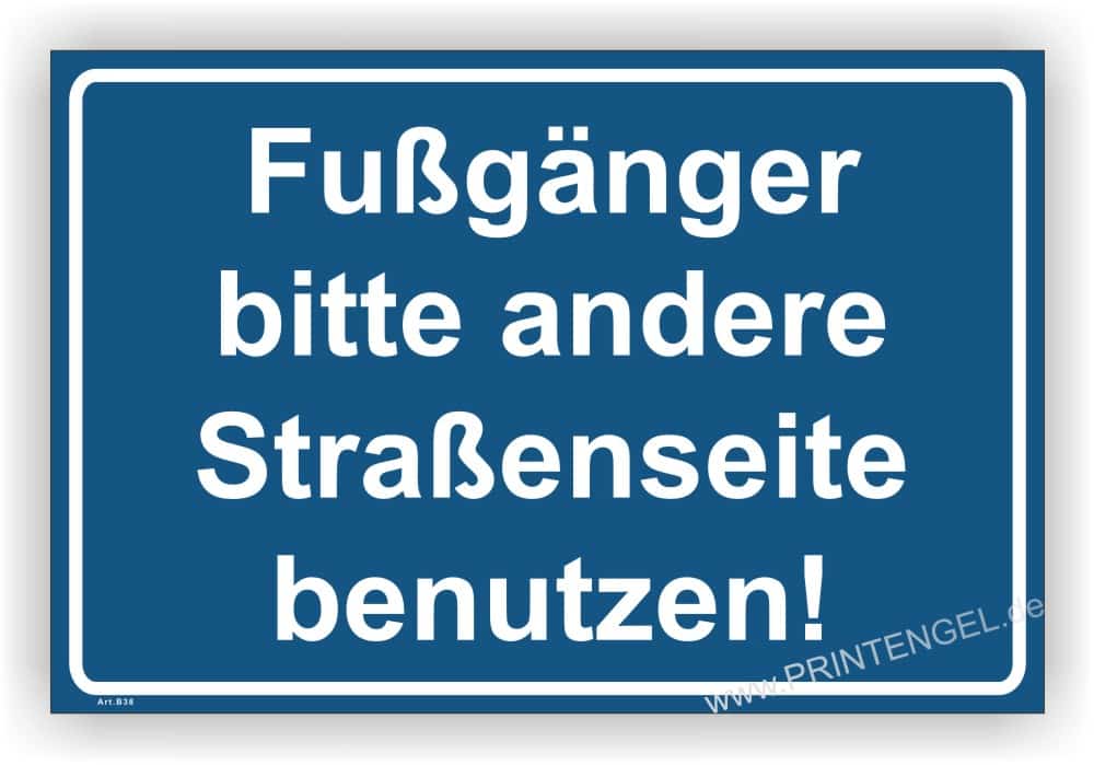 Fußgänger-Umleitungsschild für Baustellen und Verkehrssicherung