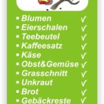 was darf in den Biomüll Aufkleber