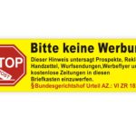 Bitte keine Werbung Aufkleber