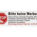 Bitte keine Werbung Aufkleber