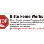 Bitte keine Werbung Aufkleber