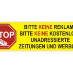 Bitte keine Reklame Aufkleber