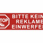 Bitte keine Reklame Aufkleber