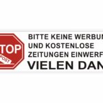 Bitte keine Werbung und kostenlose Zeitung Aufkleber