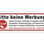 Bitte keine Werbung Aufkleber
