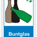 Buntglas Container Schilder - Aufkleber