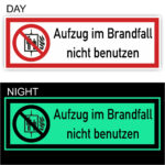 Tag und Nacht ansicht folie nachleuchtend