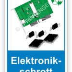 Elektronikschrott Schild-Aufkleber