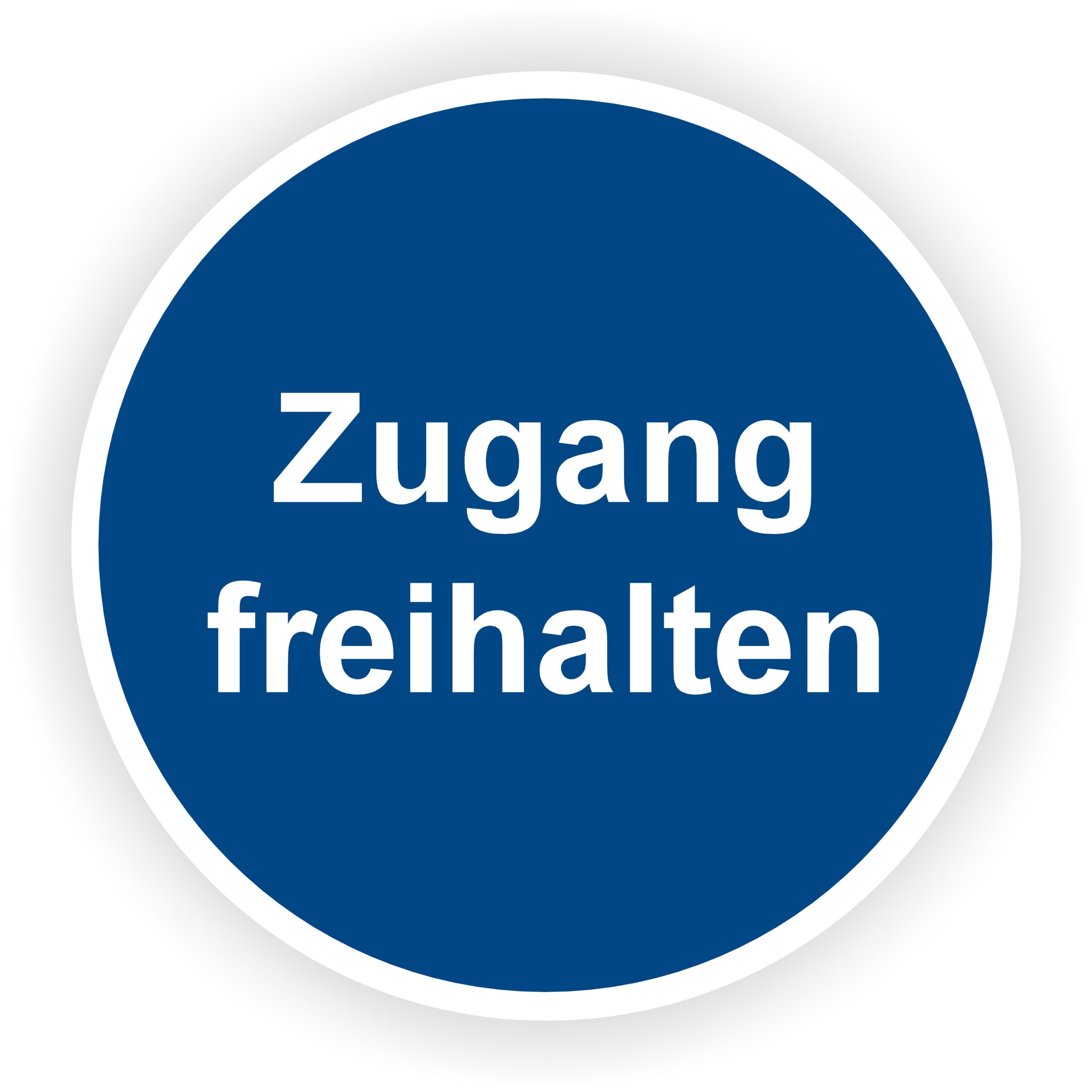 Gebotszeichen Zugang freihalten – Sicherheitsaufkleber
