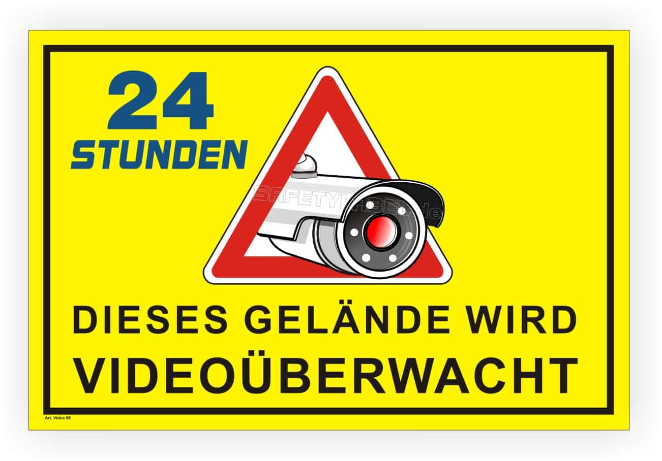 Videoüberwachung Hinweisschild – Warnschild mit UV-Schutz